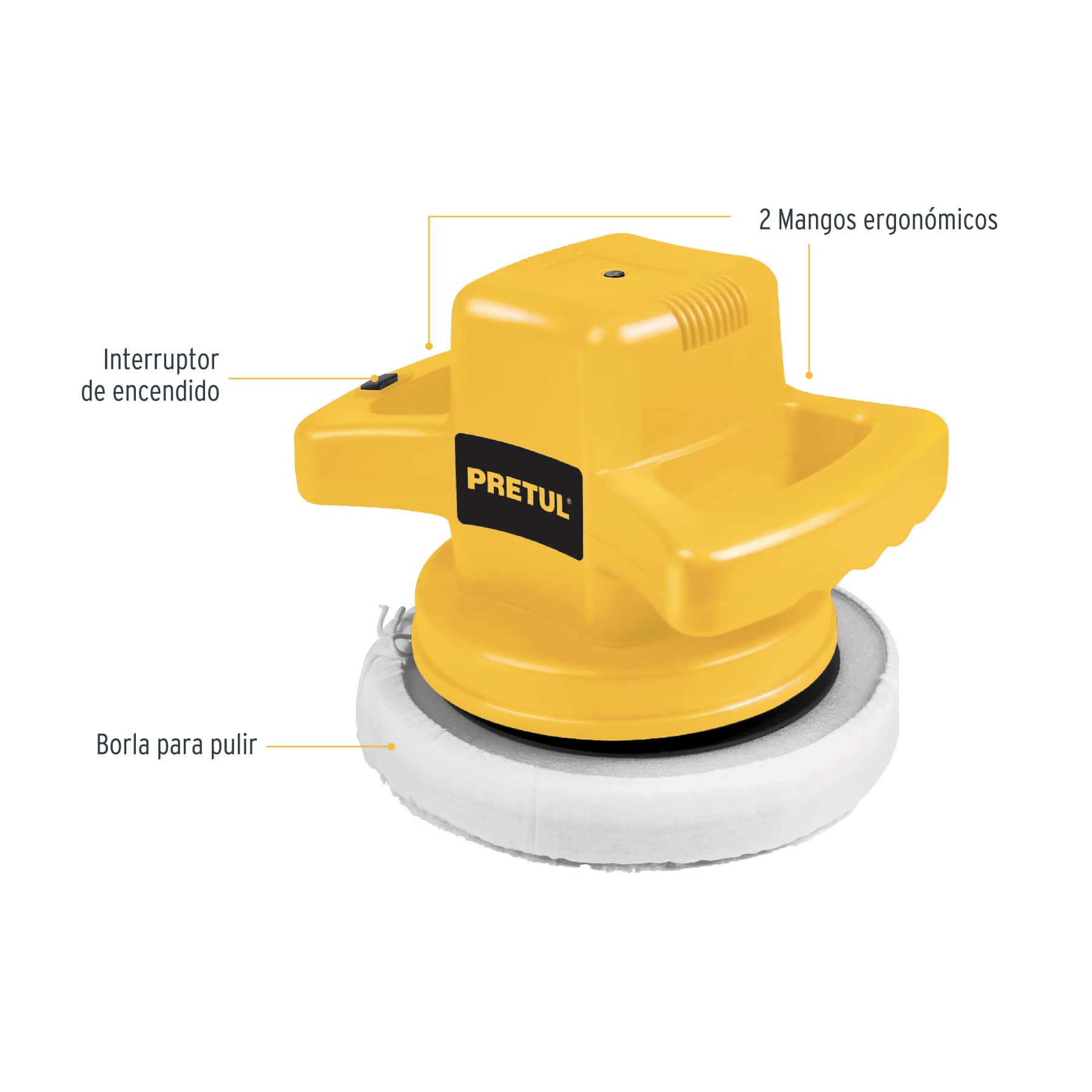 POLICHADORA ORBITAL 10&quot; 110W PRETUL