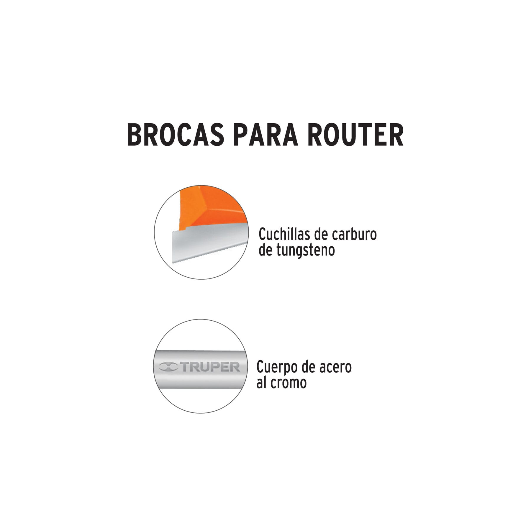 FRESA RUTEADORA RECTA 3/4 TRUPER