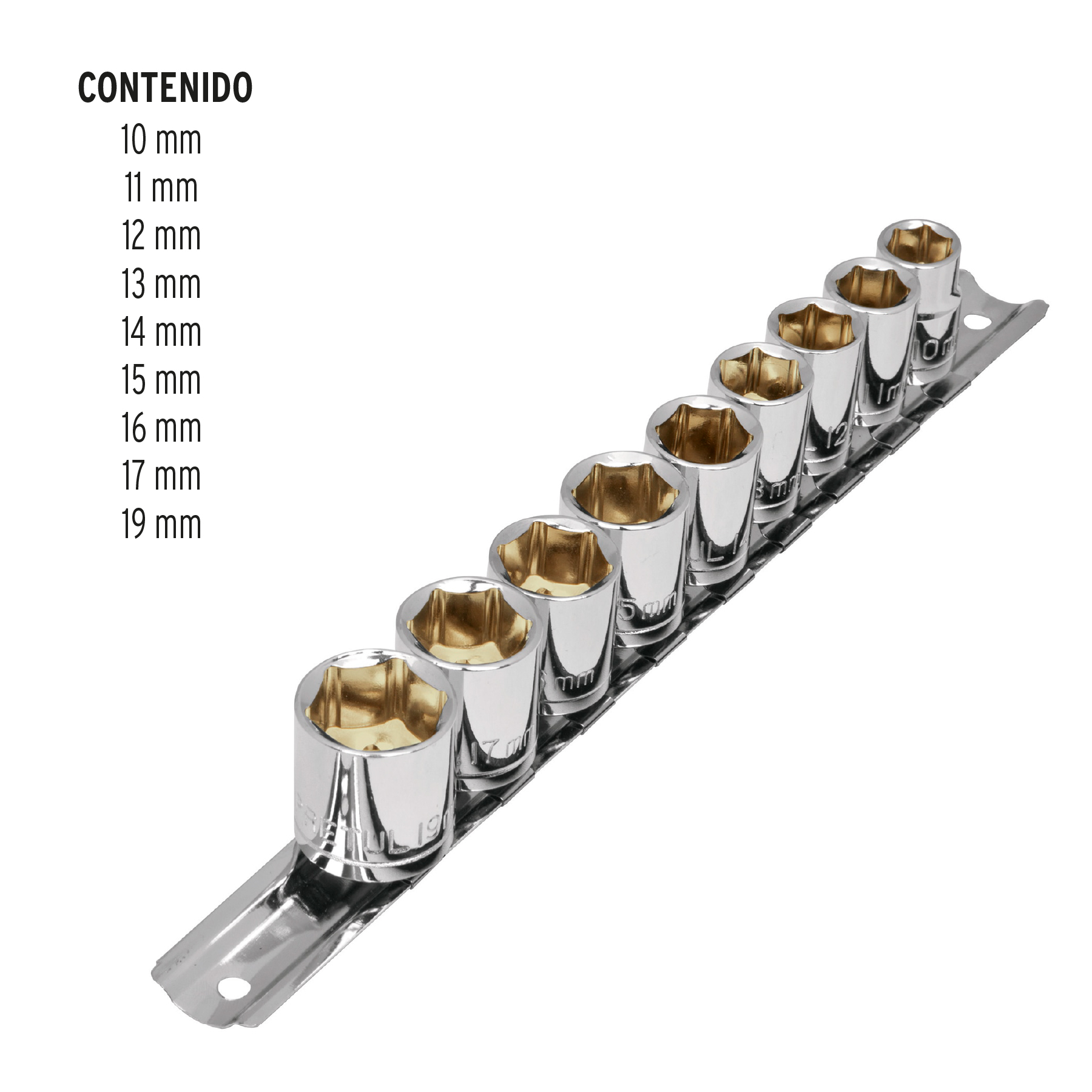 JUEGO DE COPAS 3/8 10PZ PRETUL