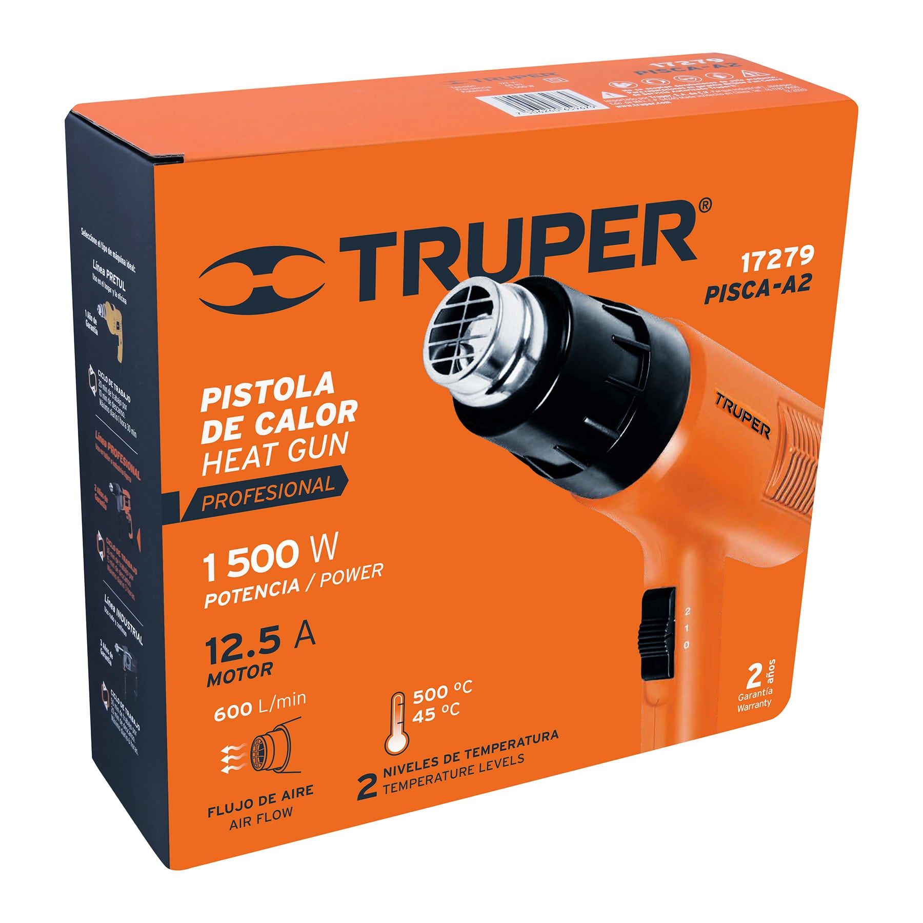 PISTOLA DE CALOR 1500W TRUPER