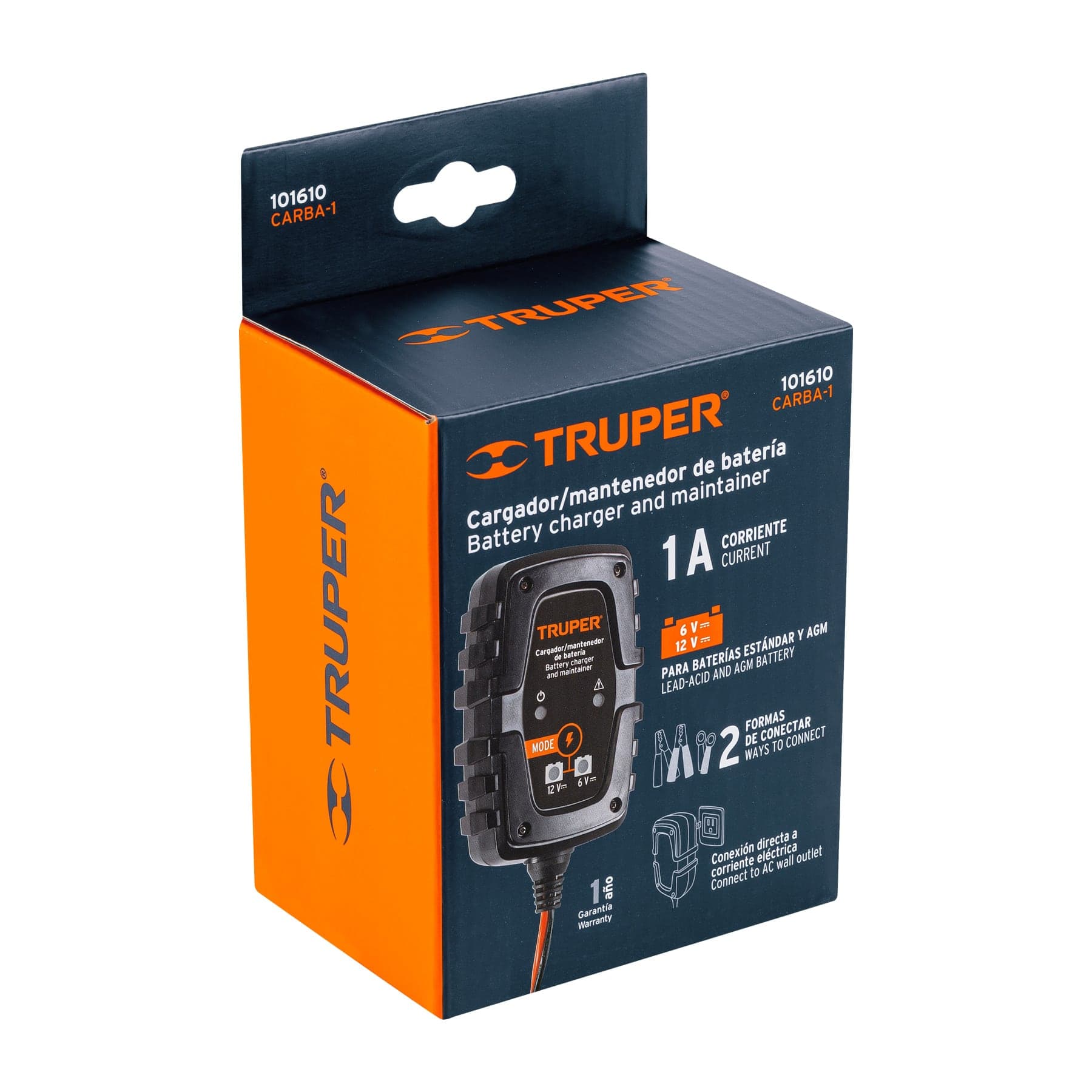 CARGADOR DE BATERIAS 1A 6-12V TRUPER
