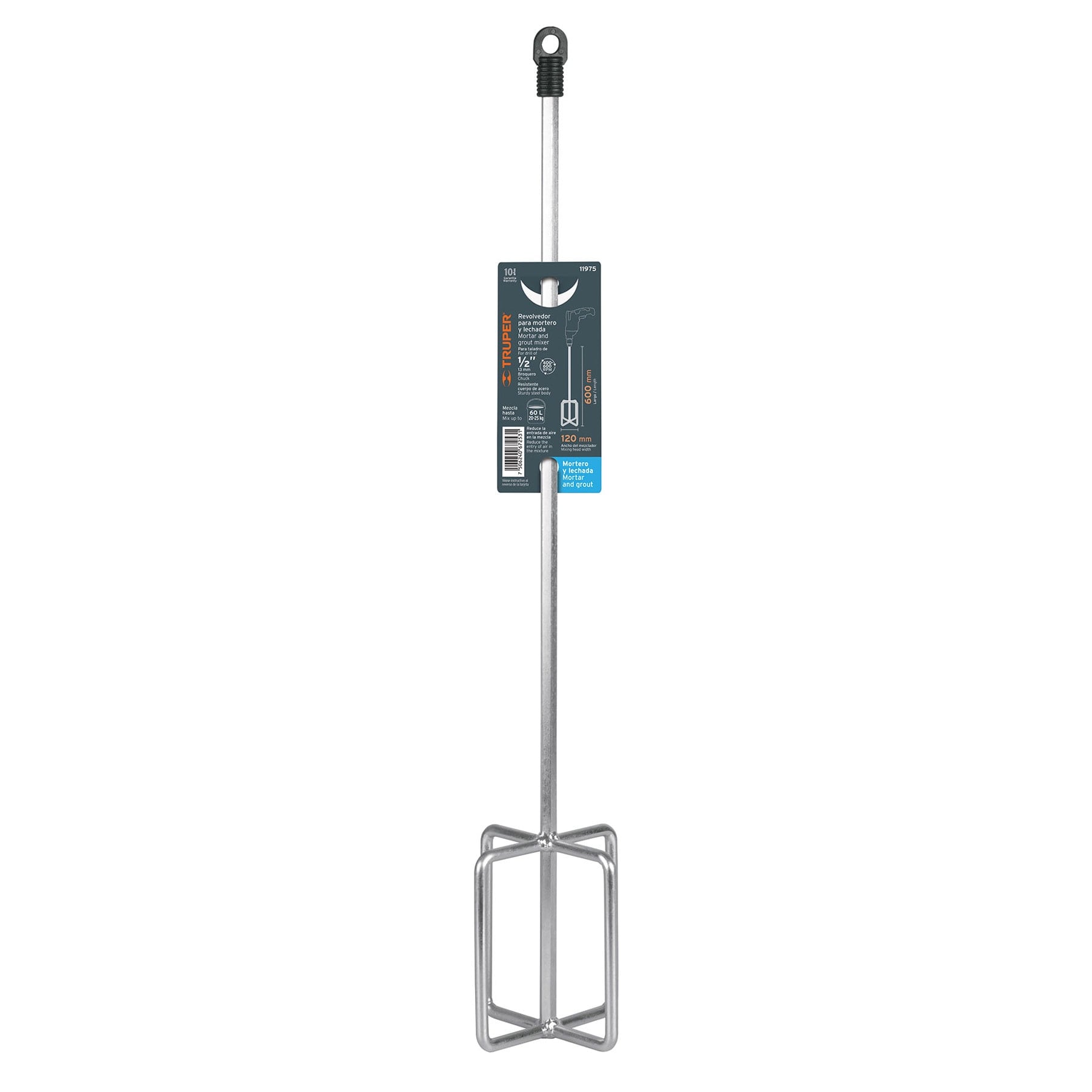 REVOLVEDOR MEZCLADOR PARA MORTERO 12CM X60CM TRUPER