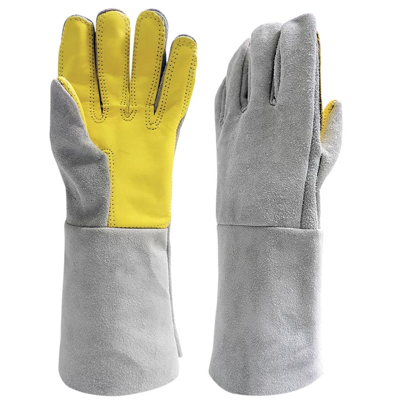 GUANTE CARNAZA 11" RERFORZADO VAQUETA