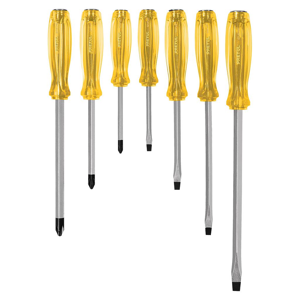 JUEGO DESTORNILLADOR GOLPE 7PZ PRETUL