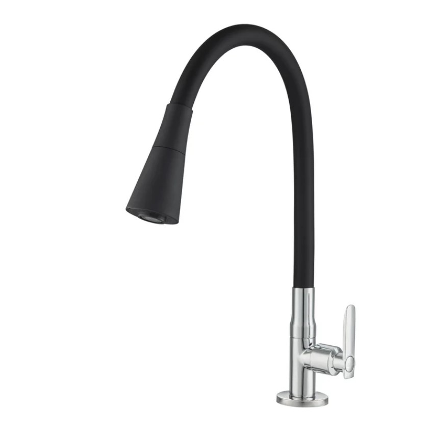LLAVE LAVAPLATOS MESON FLEXIBLE NEGRA DACQUA