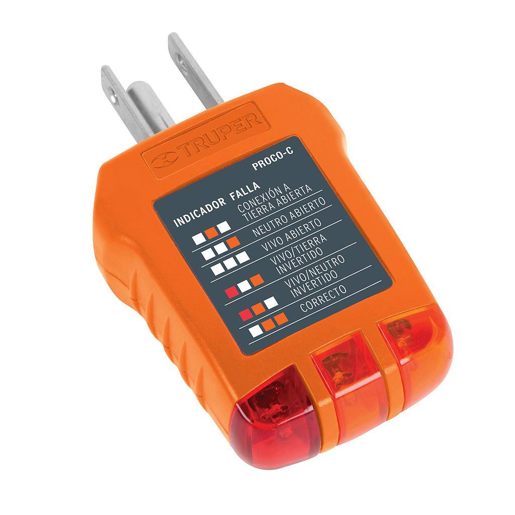 PROBADOR DE TOMA CORRIENTE TRUPER