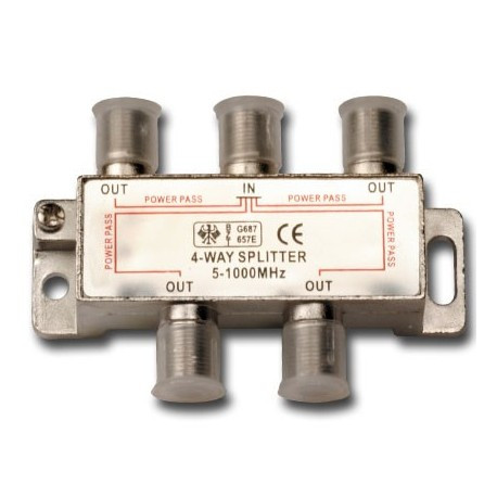 SPLITER COAXIAL 1 ENTRADA 4 SALIDAS