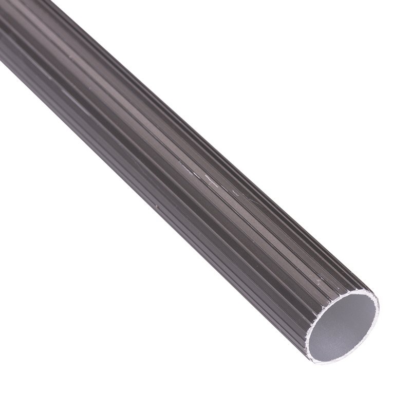 TUBO CORTINA ALUMINIO 5/8 CAFE X MT