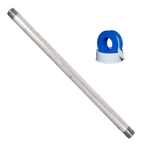 TUBO NIPLE PARA DUCHA 30CM ALUM. UNION TEFLON