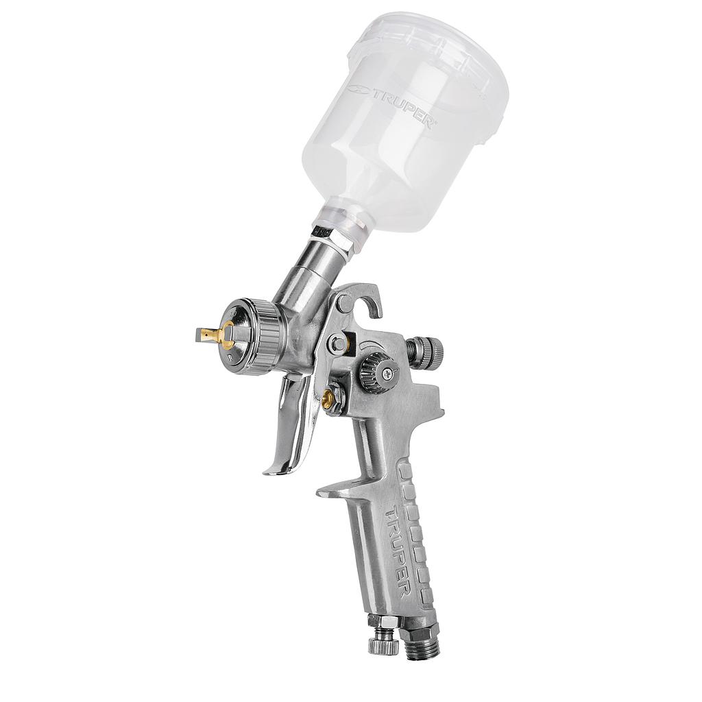 PISTOLA GRAVEDAD HVLP VASO PLAST. TRUPER 30PSI -50