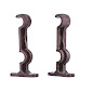 SOPORTE DOBLE PLASTICO CORTINA 3/4 CAFE