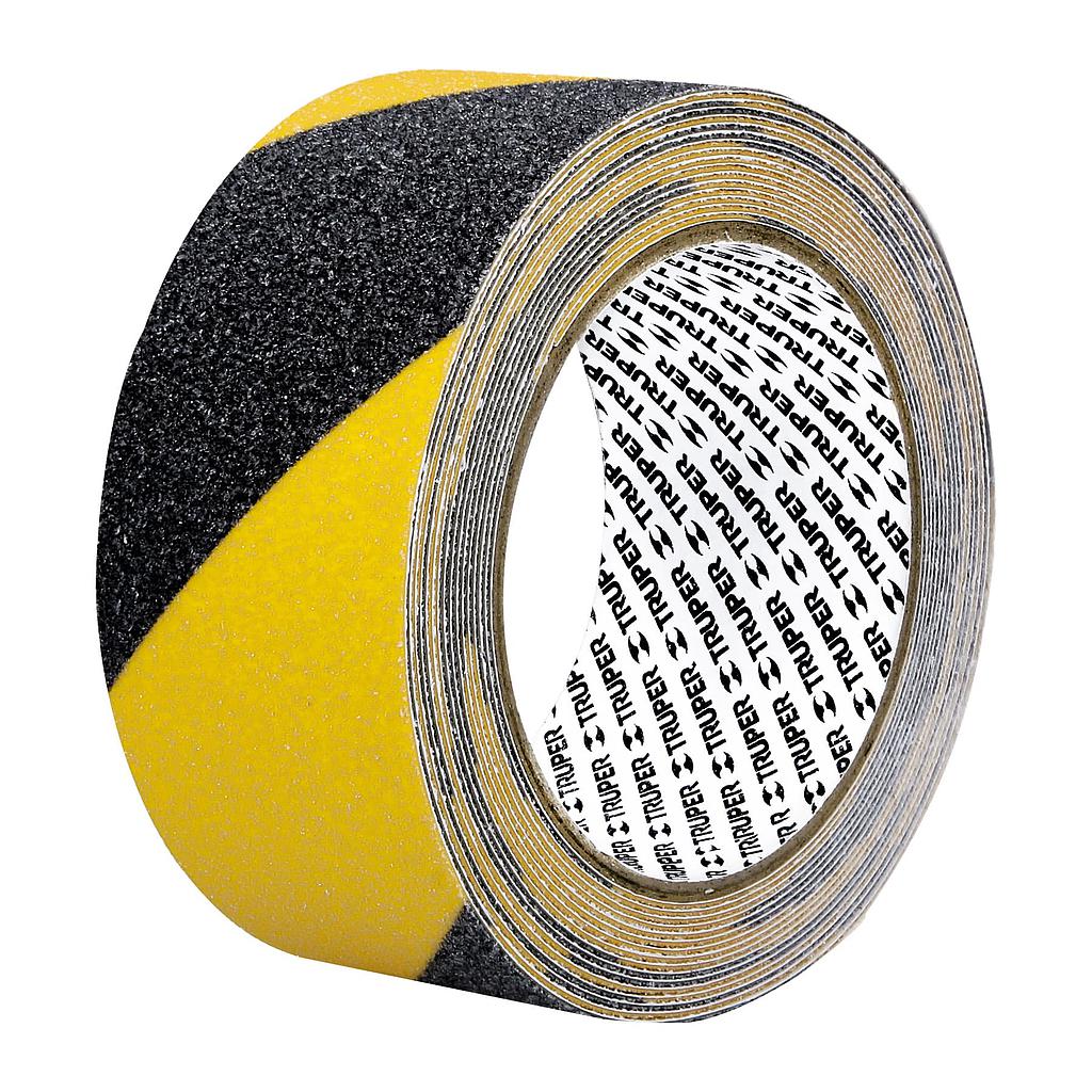 CINTA ANTIDESLIZANTE AMARILLO NEGRA 5M TRUPER