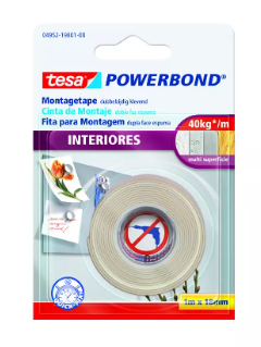CINTA DOBLE FAZ TESA INTERIORES 40KG/M