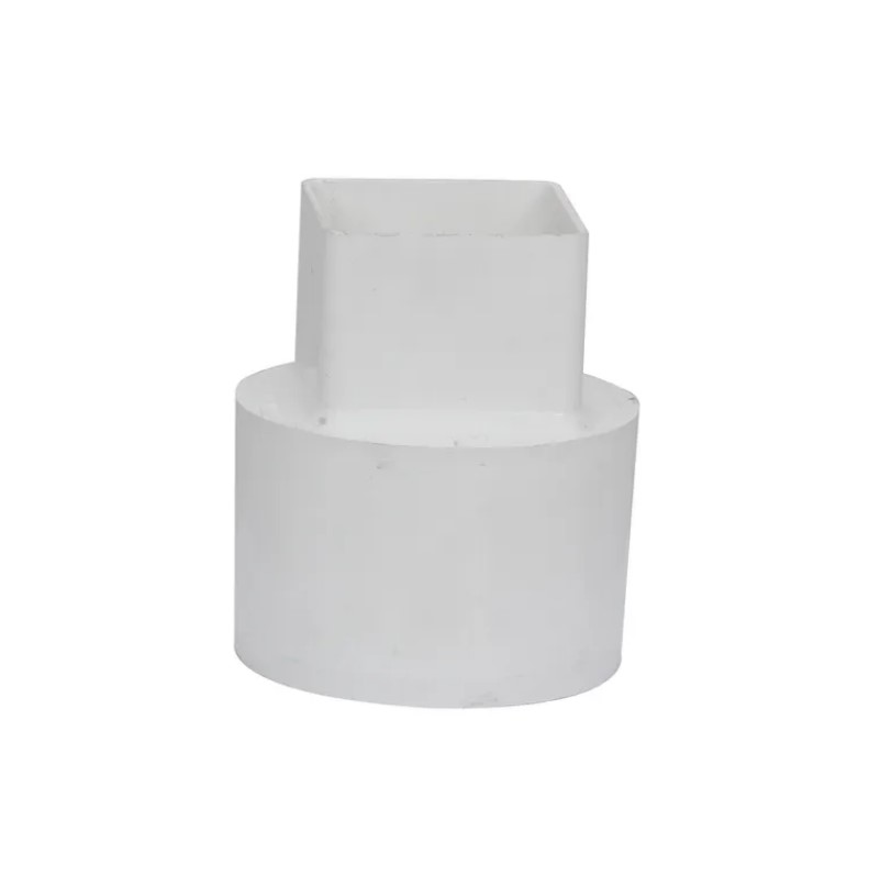 ADAPTADOR CANAL BAJANTE REDONDO A CUADRADO 4&quot;