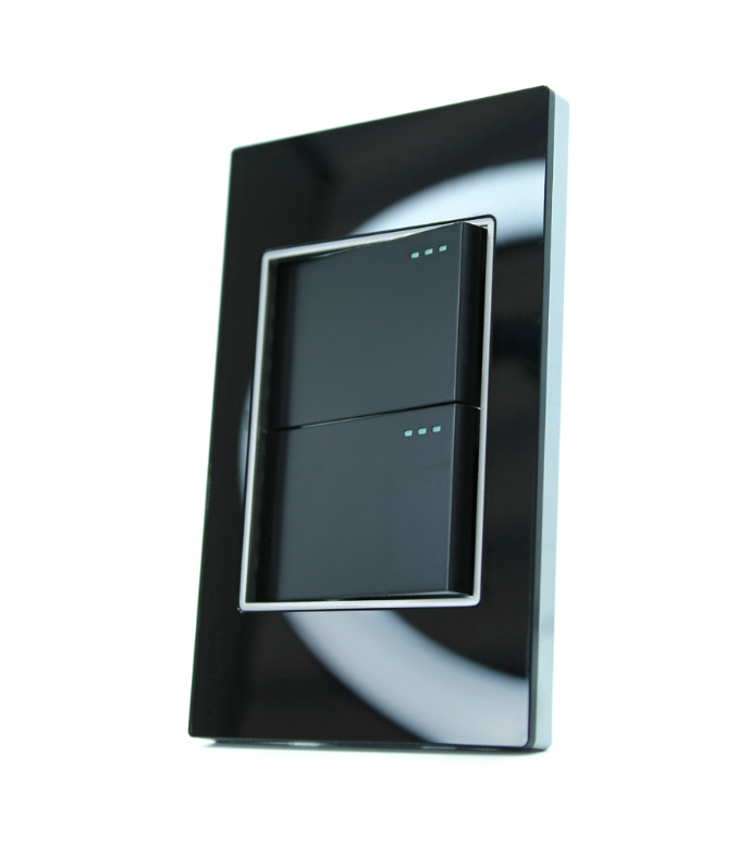 INTERRUPTOR DOBLE MERCURY BLACK MIRROR