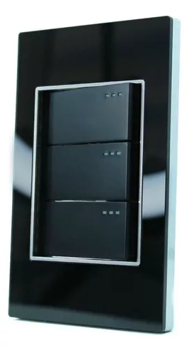 INTERRUPTOR TRIPLE MERCURY BLACK MIRROR