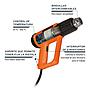 PISTOLA DE CALOR 2000W 9 ACCESORIOS TRUPER