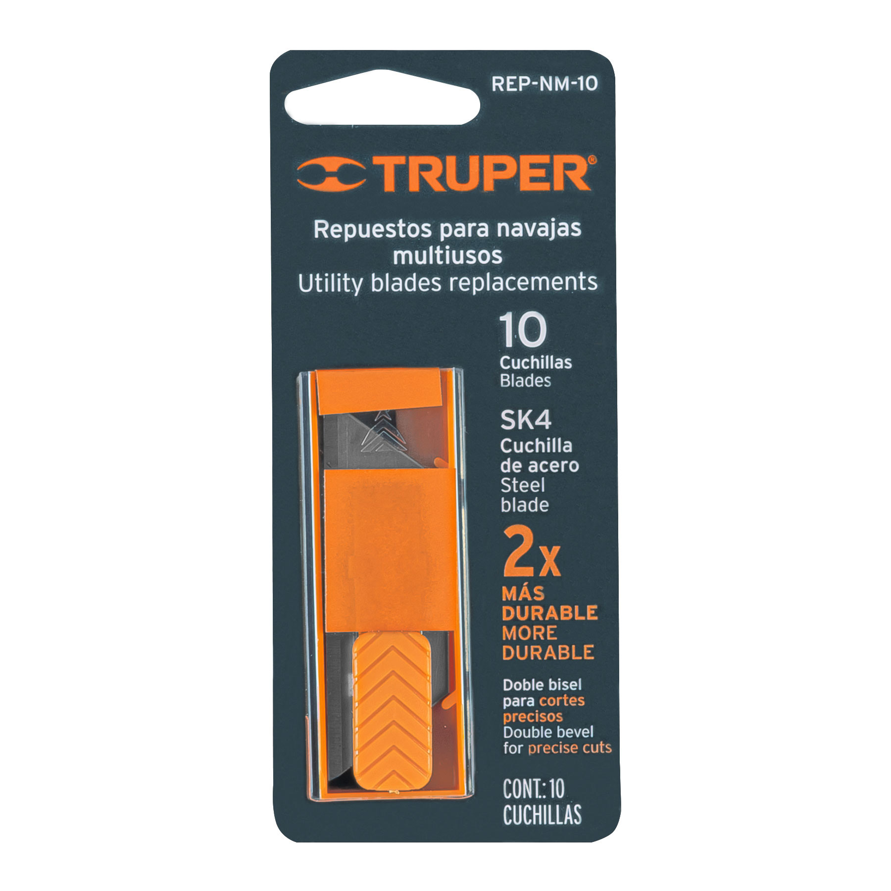 CUCHILLAS BISTURI TRAPEZOIDAL 10UDS TRUPER