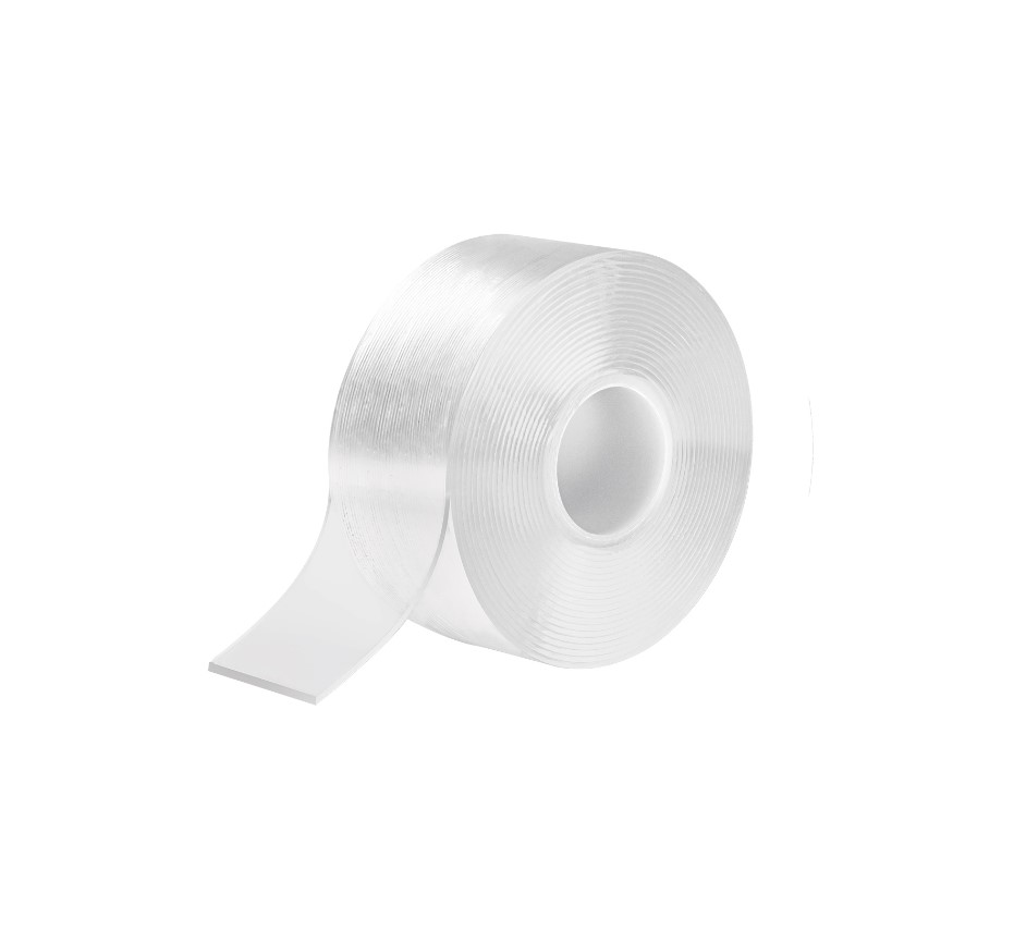 CINTA DOBLE FAZ TRANSPARENTE REUTILIZABLE 3MT TRUPER