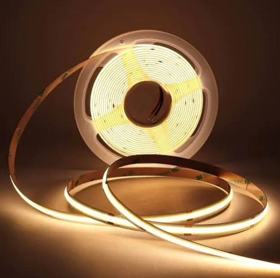 CINTA LED COB ROLLO 5MT 12V SIN ADAPTADOR LUZ CALIDA