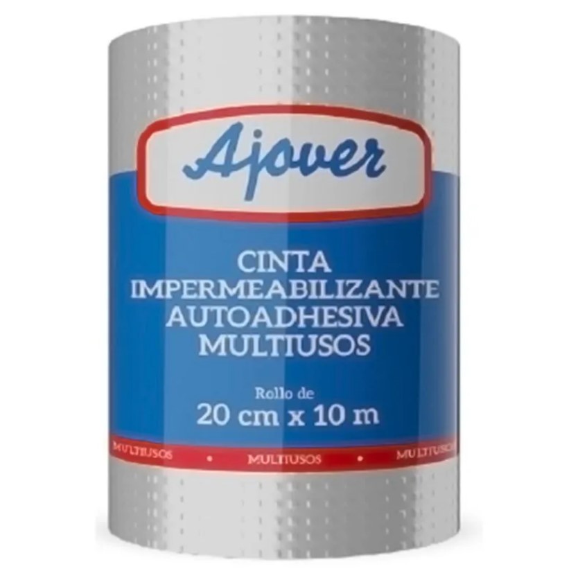 CINTA TAPA GOTERA ALUMINIO 20CM 10M AJOVER