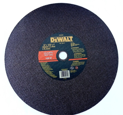 DISCO TRONZADORA 14" DEWALT