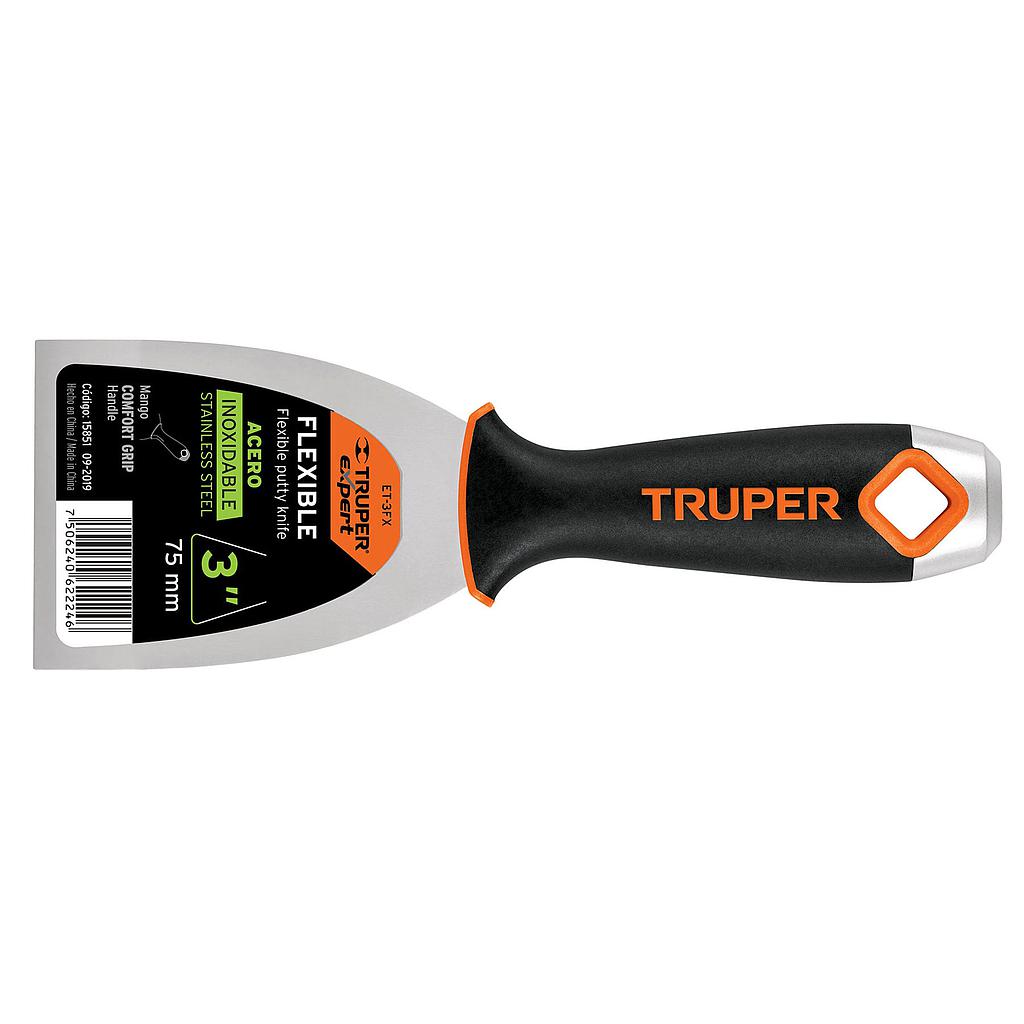 ESPATULA ACERO INOX 3" TRUPER