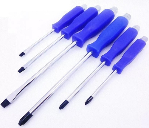 JUEGO DESTORNILLADOR X 6PZ AZUL DE GOLPE