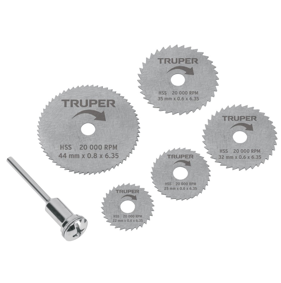 JUEGO MINI DISCOS SIERRA 6PZ TRUPER