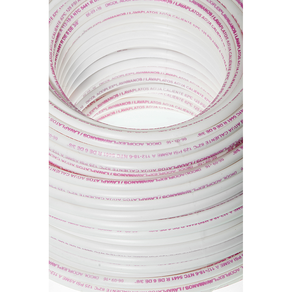 MANGUERA BLANCA 3/8 PARA ACOPLES DE AGUA X MT