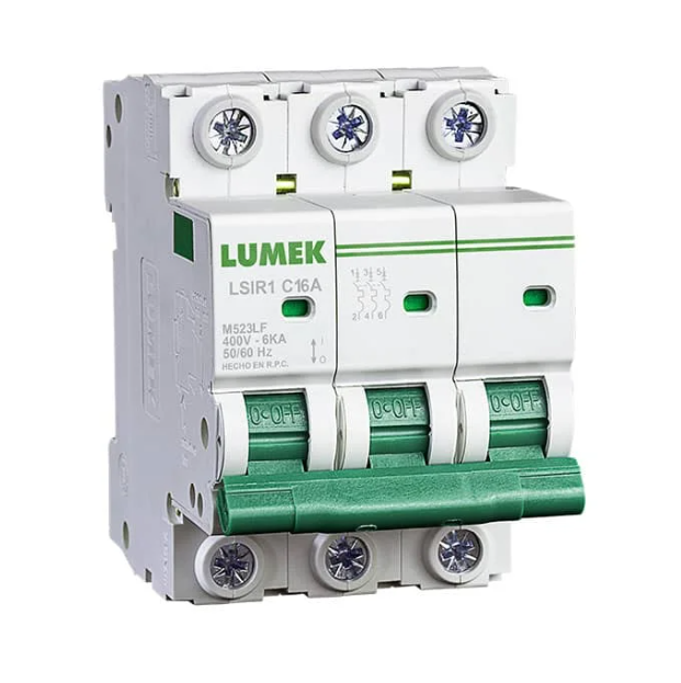 BREAKER PACHA PARA RIEL LUMEK 3X63AMP 10KA