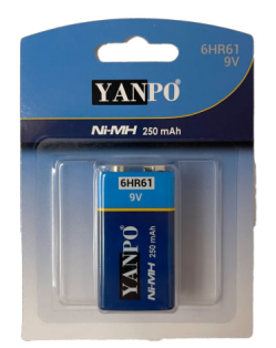 PILA 9V RECARGABLE 250 mAh