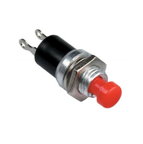 PULSADOR REDONDO PEQUEÑO 2 TERMINAL ROJO