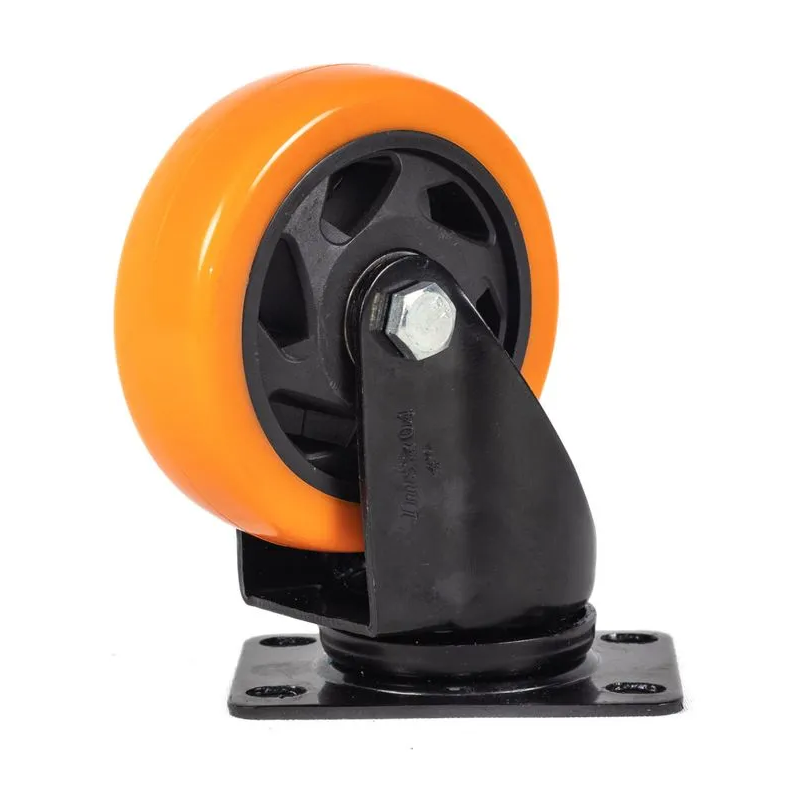 RODACHINA GIRATORIA NARANJA 4"