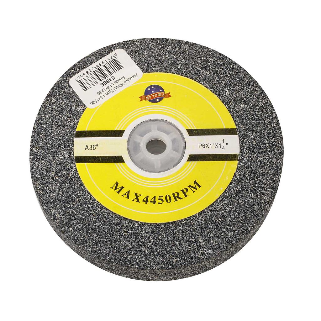 RUEDA ABRASIVA PIEDRA 6 X 1 MP GRANO A 80