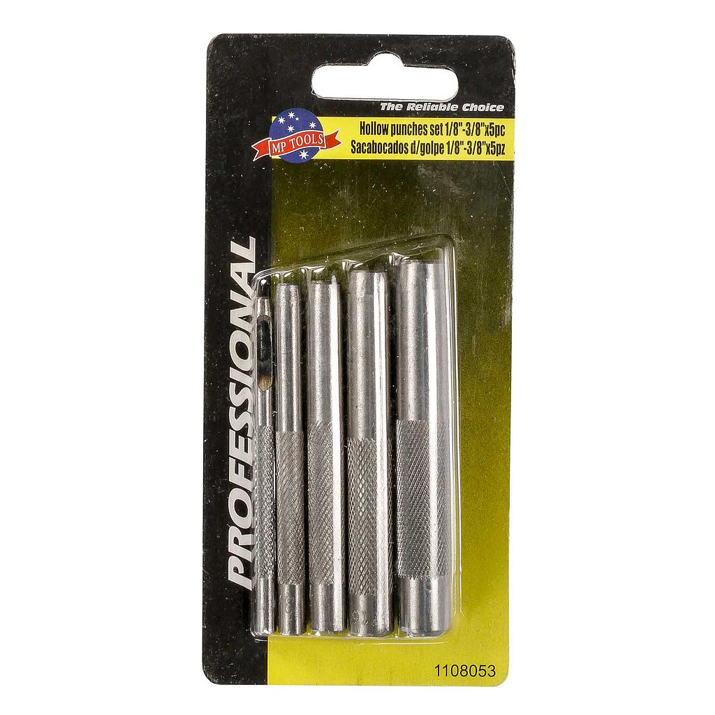 SACABOCADOS DE GOLPE JUEGO 3/16A1/2"