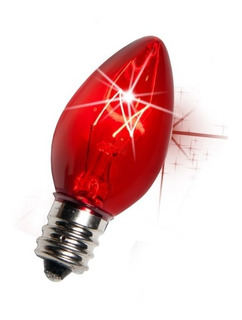 BOMBILLO CANDELABRO ROJO