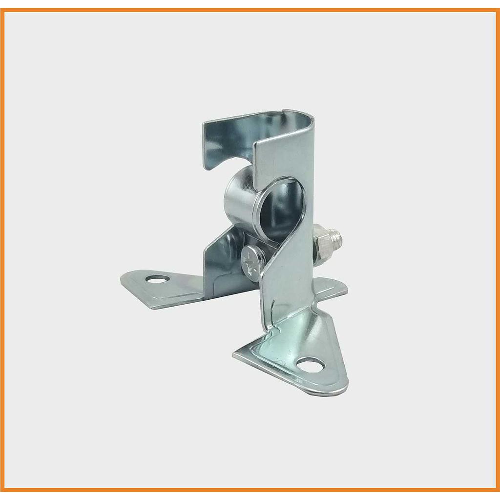 SOPORTE METALICO CORTINA TECHO CROMO