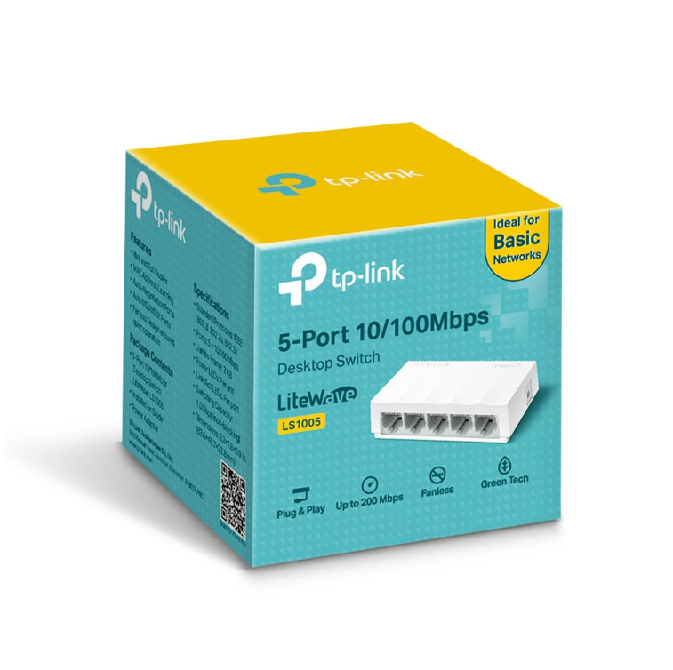 SWITCH RJ 45 DE 5 PUERTOS TP-LINK 10/100Mbps