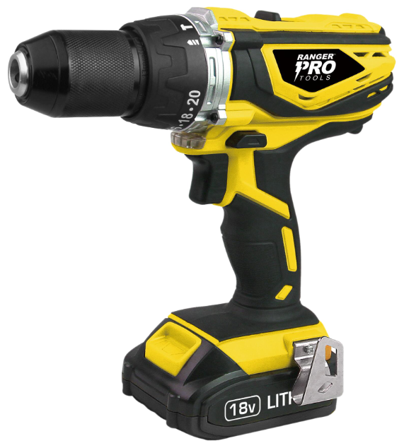 TALADRO INALAMBRICO 1/2" 20V 2 BATERIAS RANGER