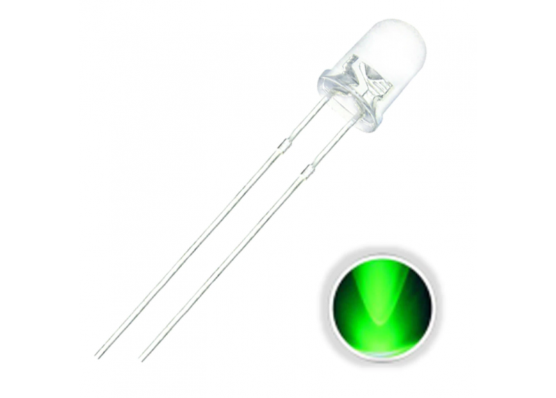 BOMBILLO LED DIODO DE CHORRO VERDE  