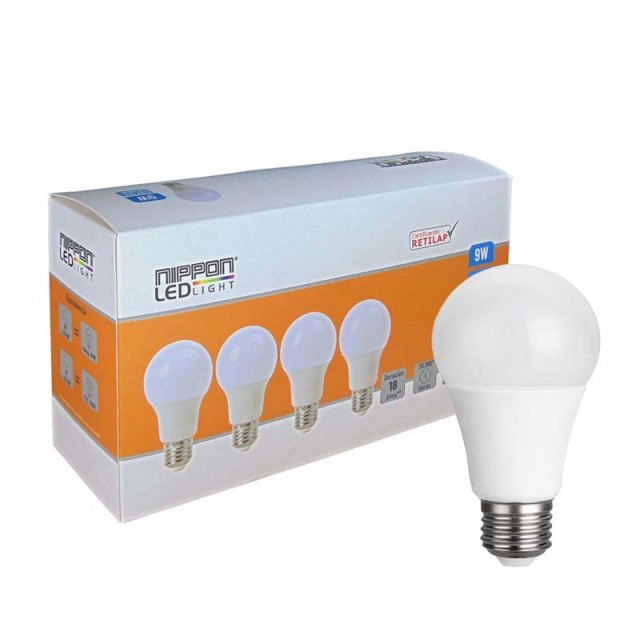 BOMBILLO LED NIPPON 12W LUZ CALIDA E-27