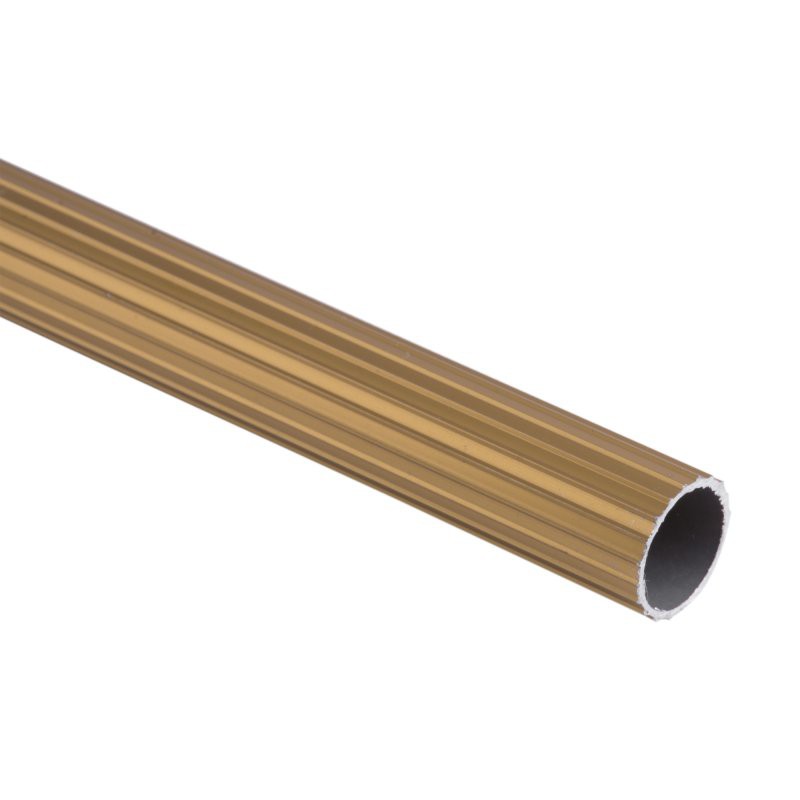 TUBO CORTINA ALUMINIO 5/8 DORADO X MT