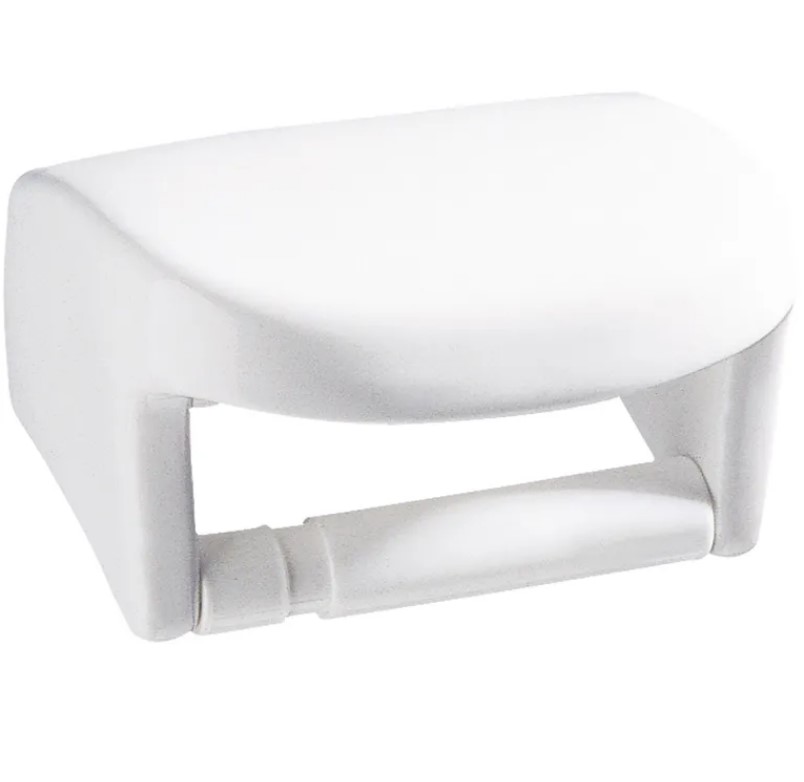SOPORTE PAPELERA CERAMICA BLANCO