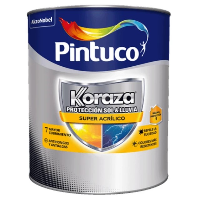 PINTURA KORAZA PINTUCO GALON GRIS BAJO CERO