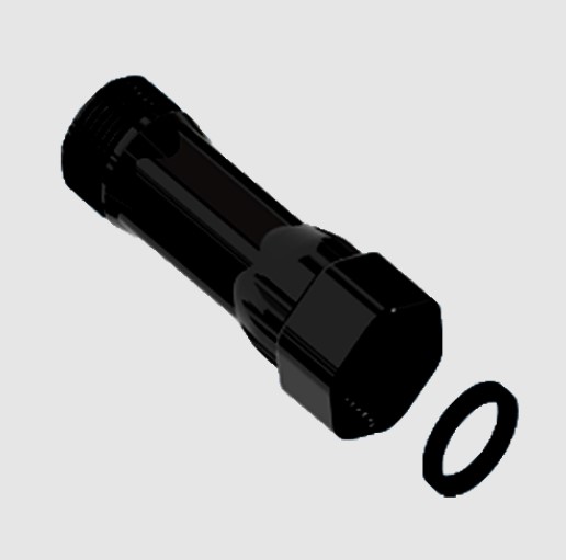 RACOR CONECTOR EXTENSOR PLASTICO PARA MEDIDOR AGUA