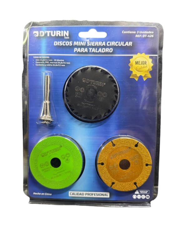 DISCOS MINI PARA TALADRO DTURIN