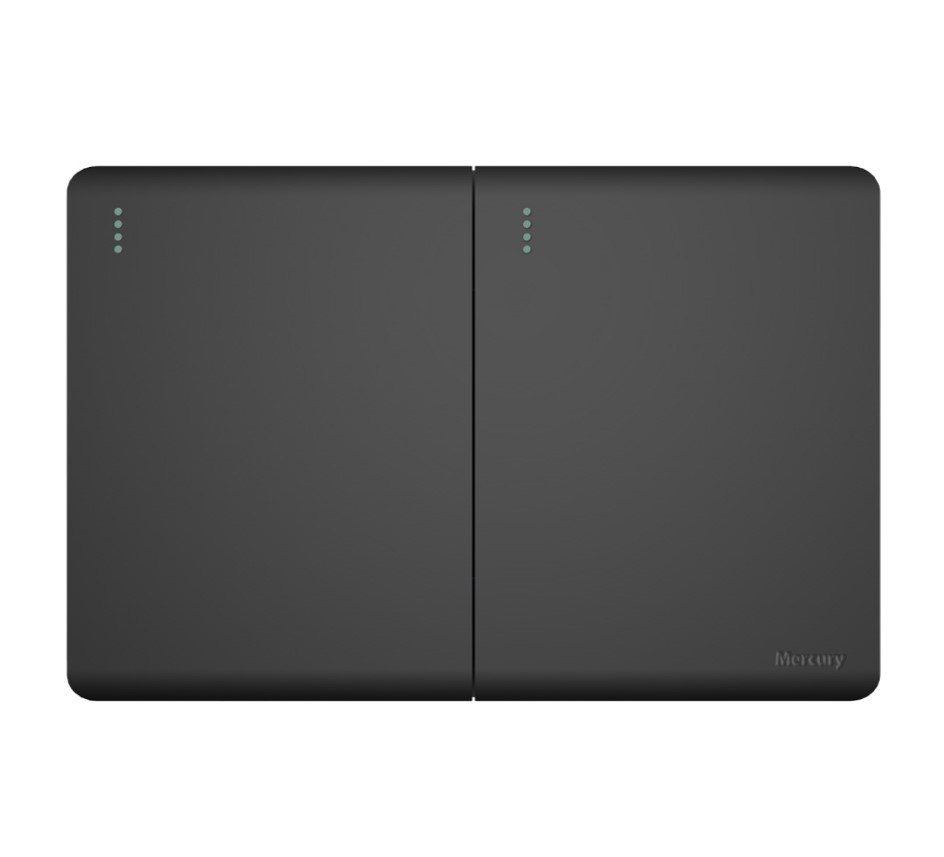 INTERRUPTOR CONMUTABLE NEGRO INFINITY DOBLE