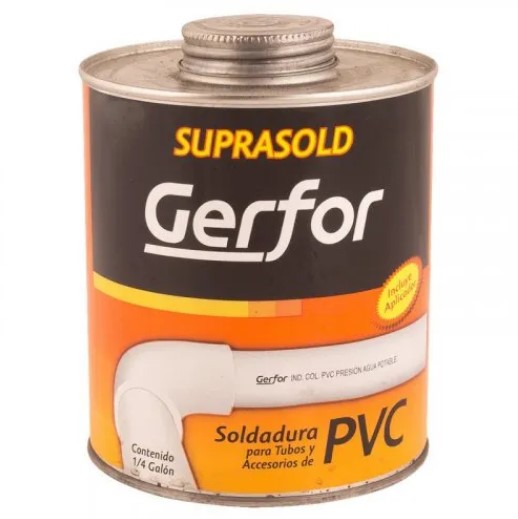 SOLDADURA PVC GERFOR 1/4 GALON