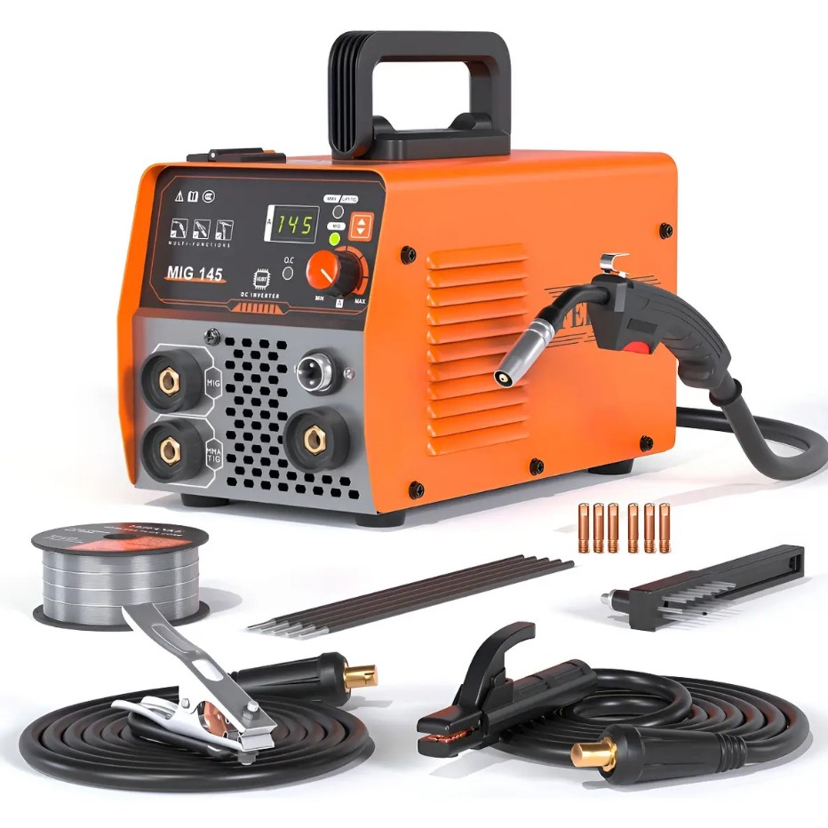 SOLDADOR INVERSOR 145AMP 3EN1 SIN GAS Mig+mma+tig